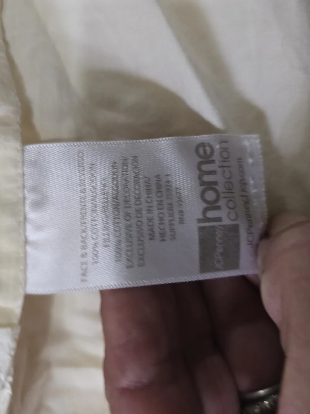 jcpenney Cream Quilt  Shams with Pink Floral Embroidery